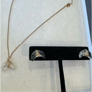 Sterling Silver filled with 14k Gold Necklace & Earring Set
